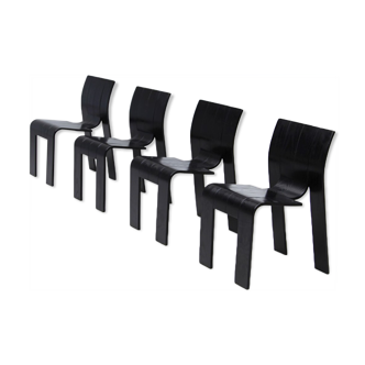 Ensemble de 4 chaises  par Gijs Bakker 1970