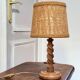 Lampe pied bois tourné