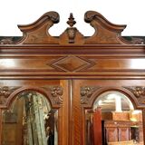 Renaissance hunting lodge bookcase in solid walnut