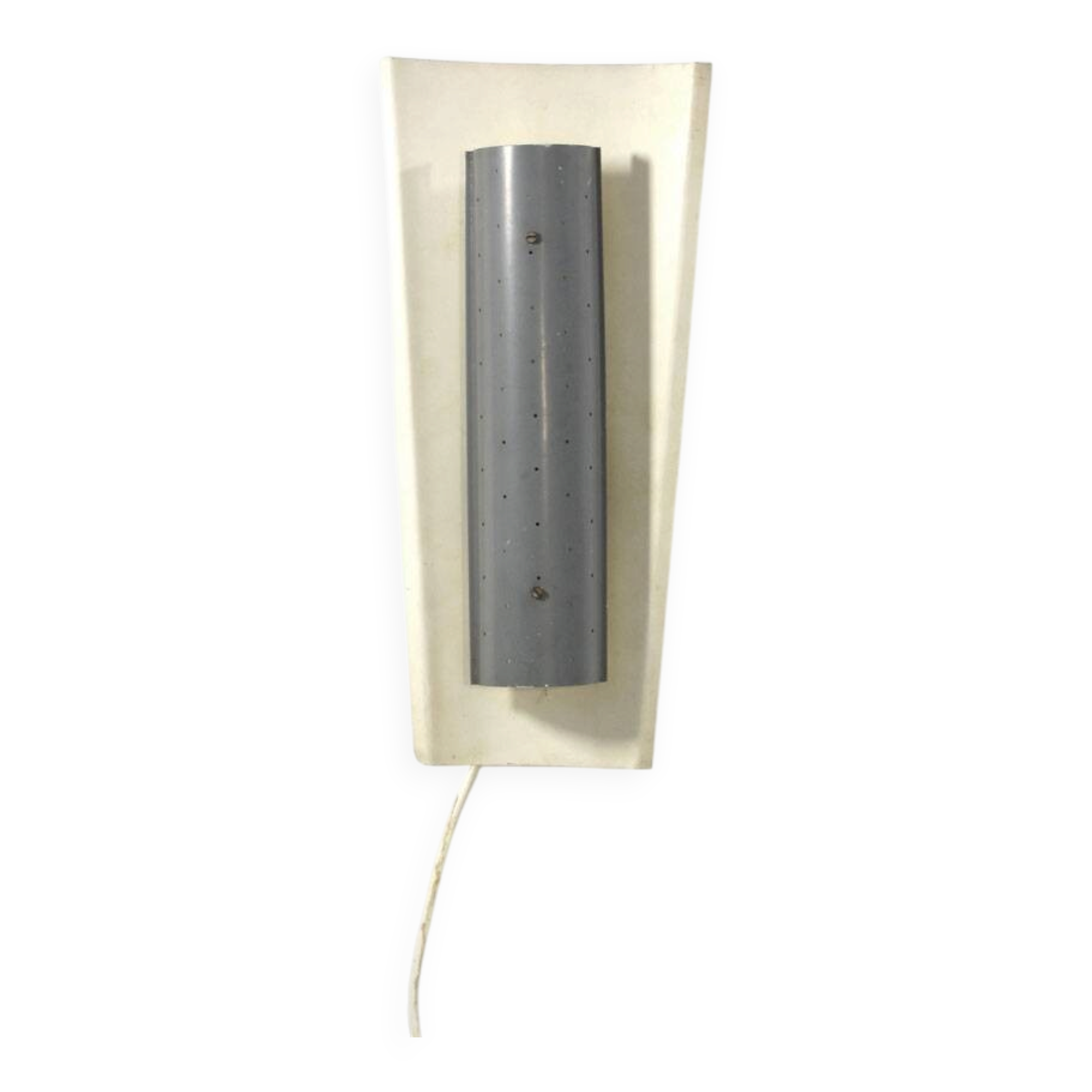 Vintage wall lamp from the 1950s in Mategot style with a perforated diffuser.