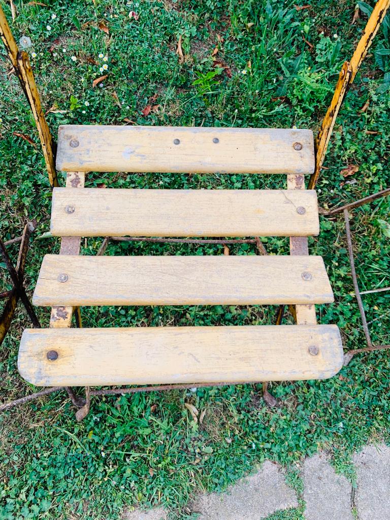 Set of 4 folding garden chairs