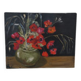 Oil on poppy canvas