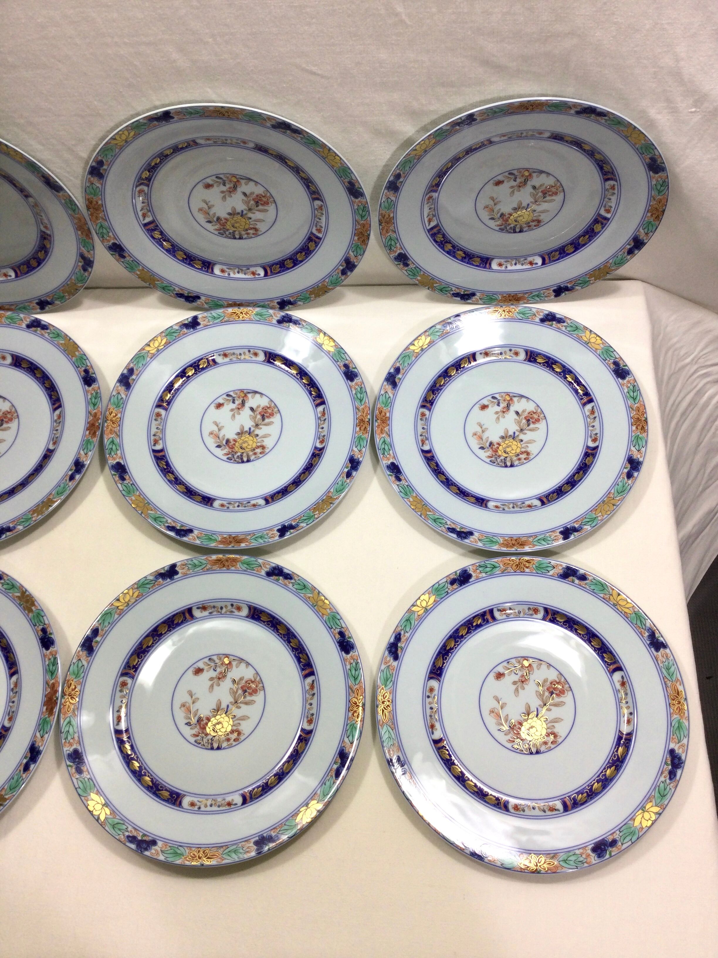 Raynaud & cie - service of 12 flat plates "koutani" in limoges
