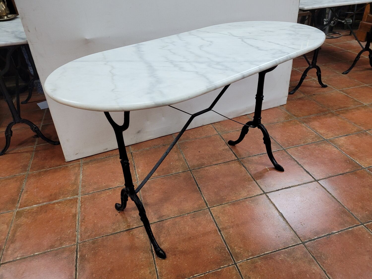 Bistro table with marble top