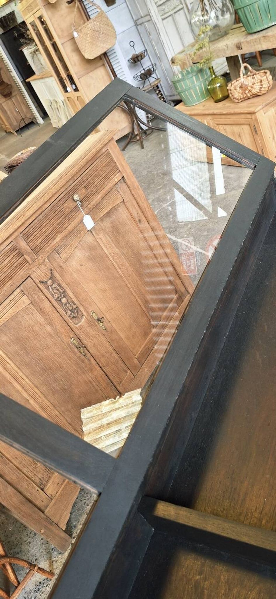 Antique display cabinet on legs