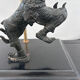Thai warrior lamp base in bronze
