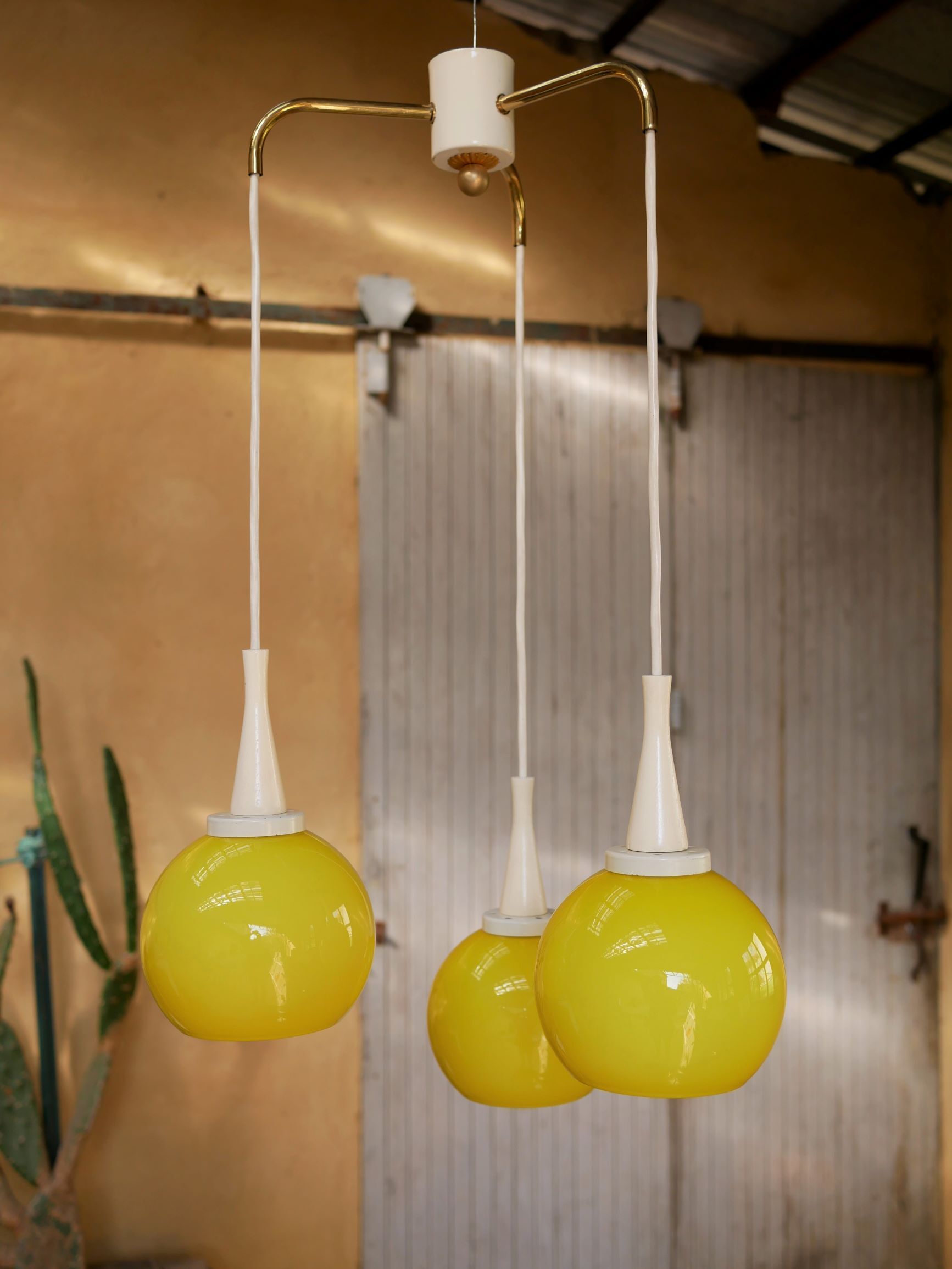 Hanging lamp cascade 3 vintage globes