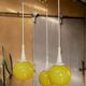 Hanging lamp cascade 3 vintage globes