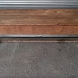 Old farmhouse table in solid oak with dowels.