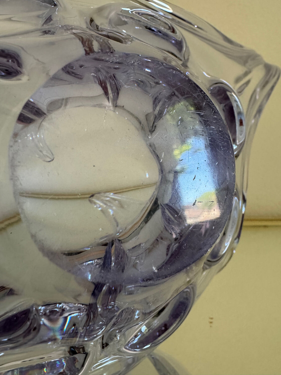 Neodymium crystal cup from the 60s