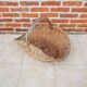 Old wicker log basket