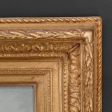 19th century Italian painting, lake scene