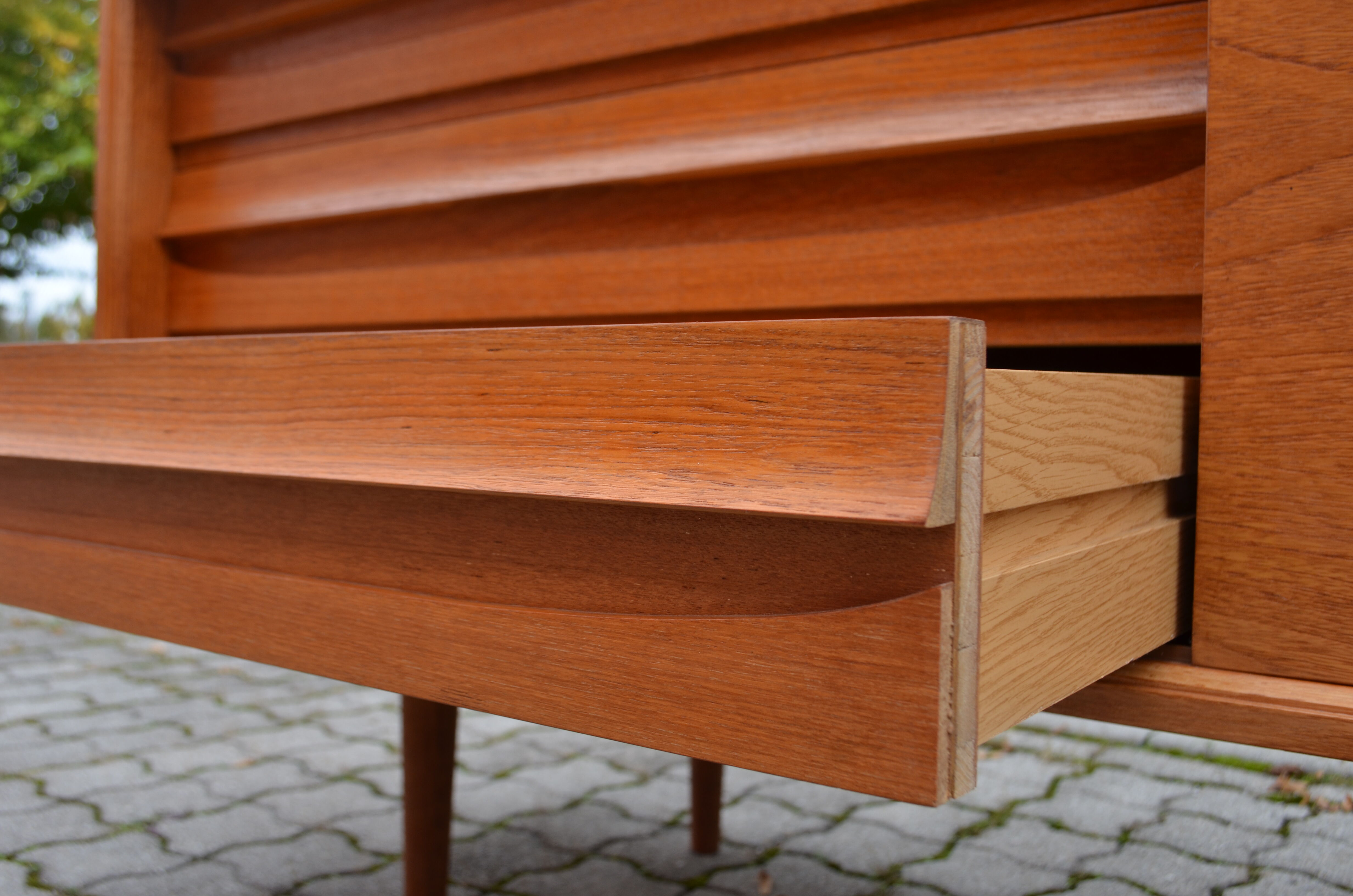 Mid century danish modern sideboard teak franz meyer vintage 60er