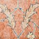 8x11 Orange & Blue Bordered Turkish Vintage Rug, Rugs For Bedroom, Antique
