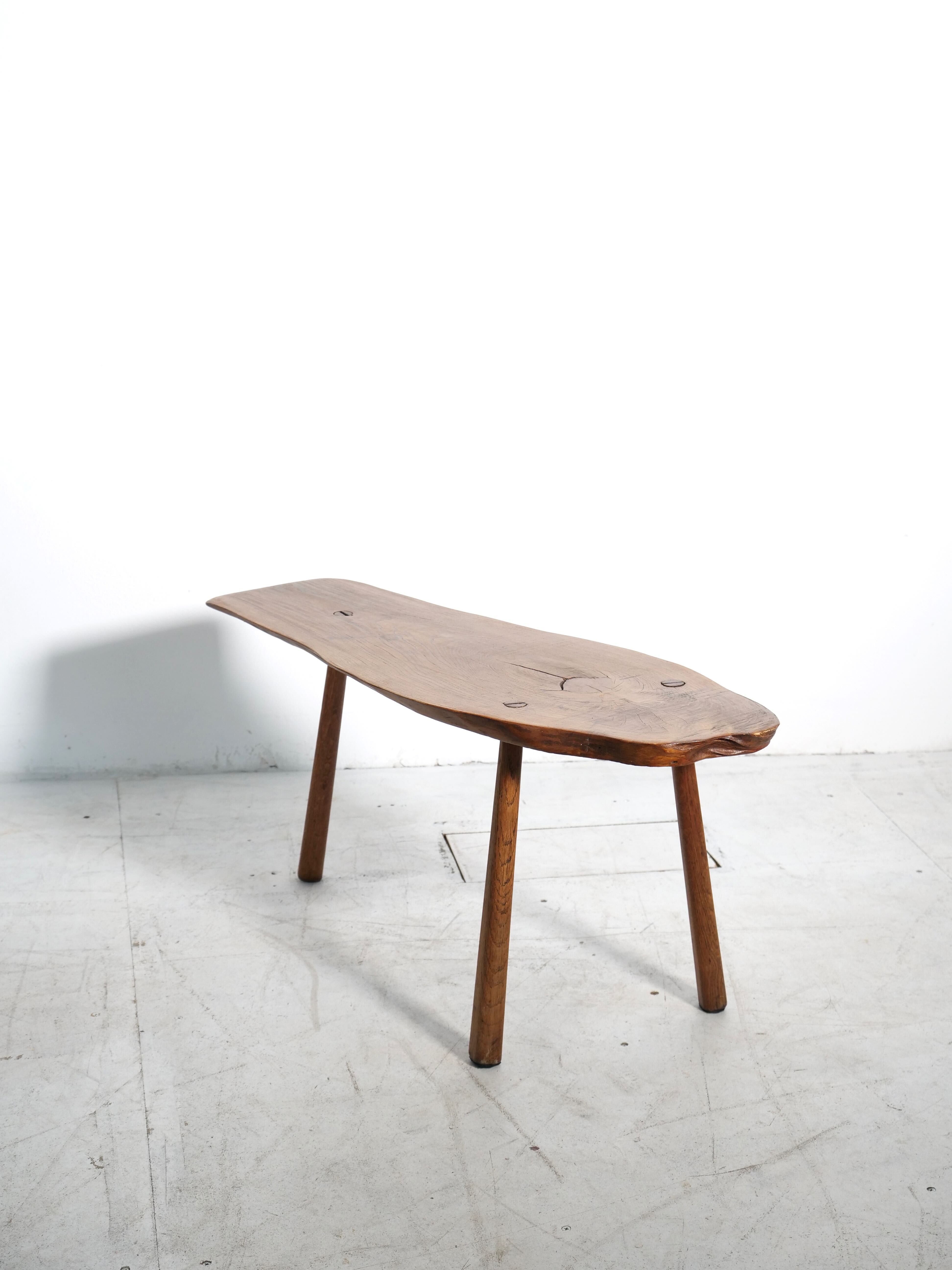 Brutalist tripod side table