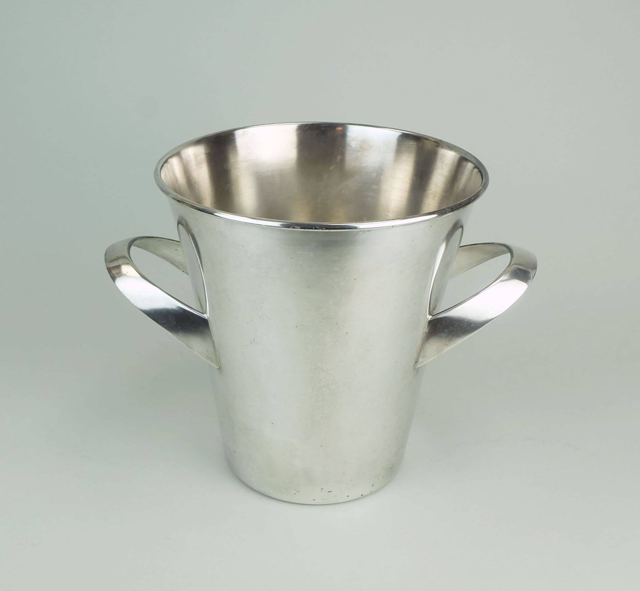 Silver-plated mid century champagne cooler designed by kurt mayer for wmf  1950s