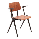 Galvanitas S21 chair with oak and black armrests