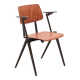 Chaise Galvanitas S21 accoudoirs chêne et noir