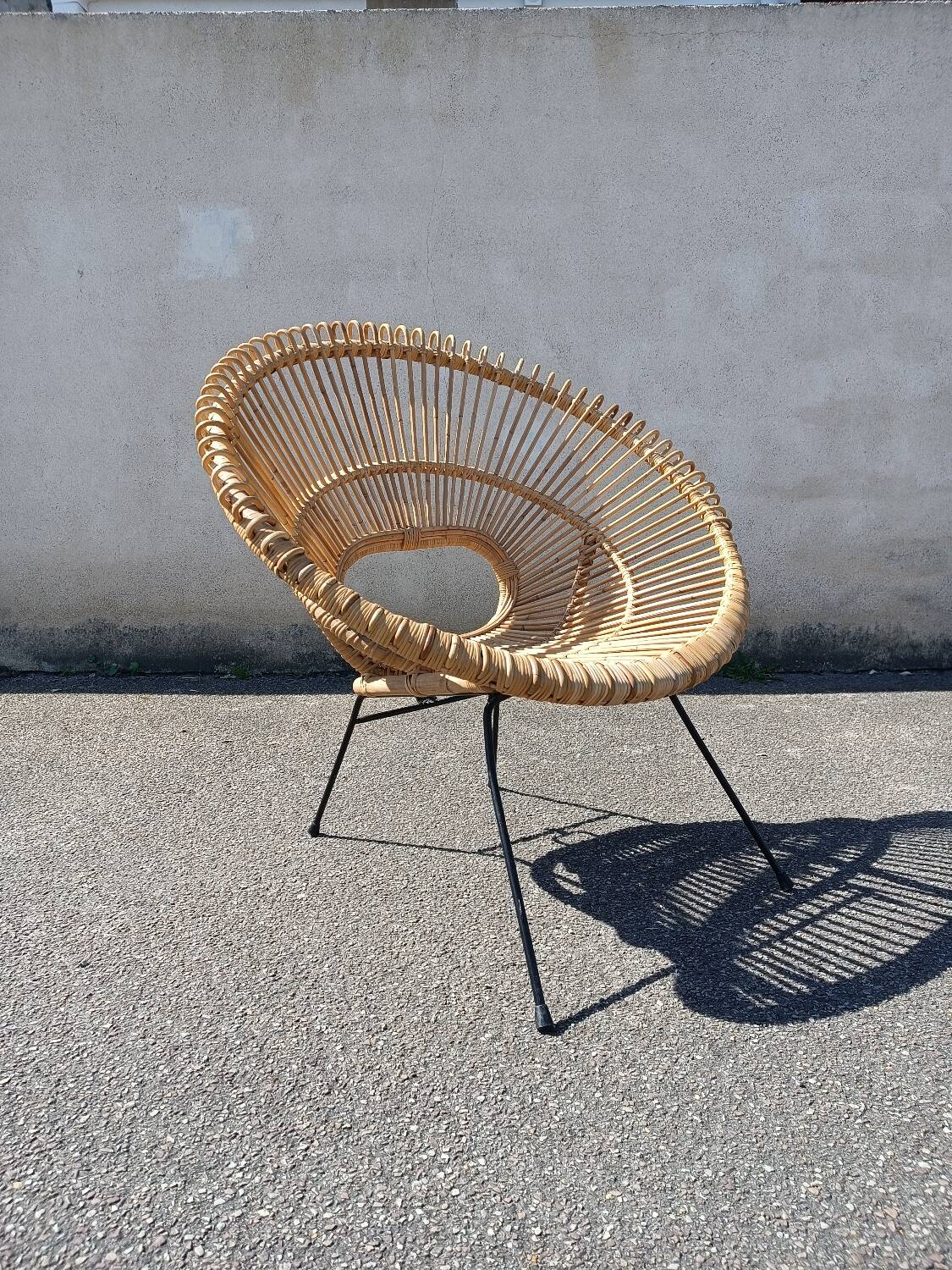 Sunburst Rattan Armchair