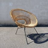 Sunburst Rattan Armchair