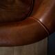 Chaise club en cuir de mouton