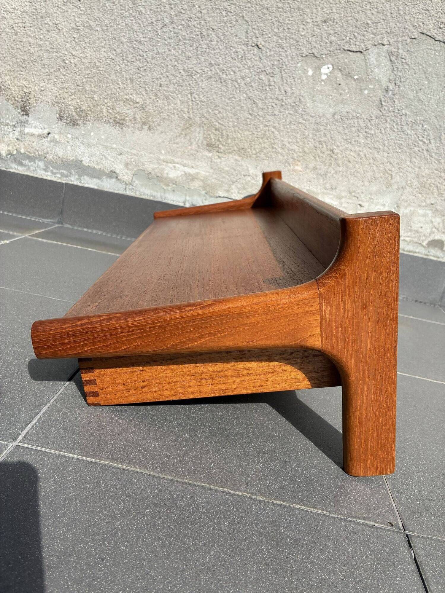 Kai Kristiansen teak wall shelf with drawers, Kaagaards Møbelfabrik, 1960s