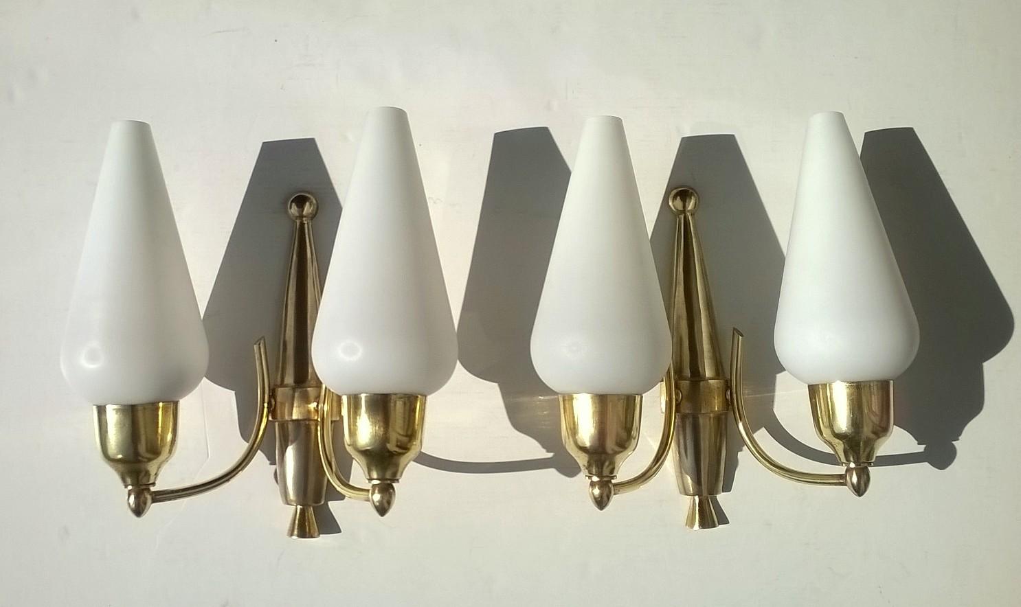 Pair of sconces by Angelo Lelii for Arredoluce 1950 s