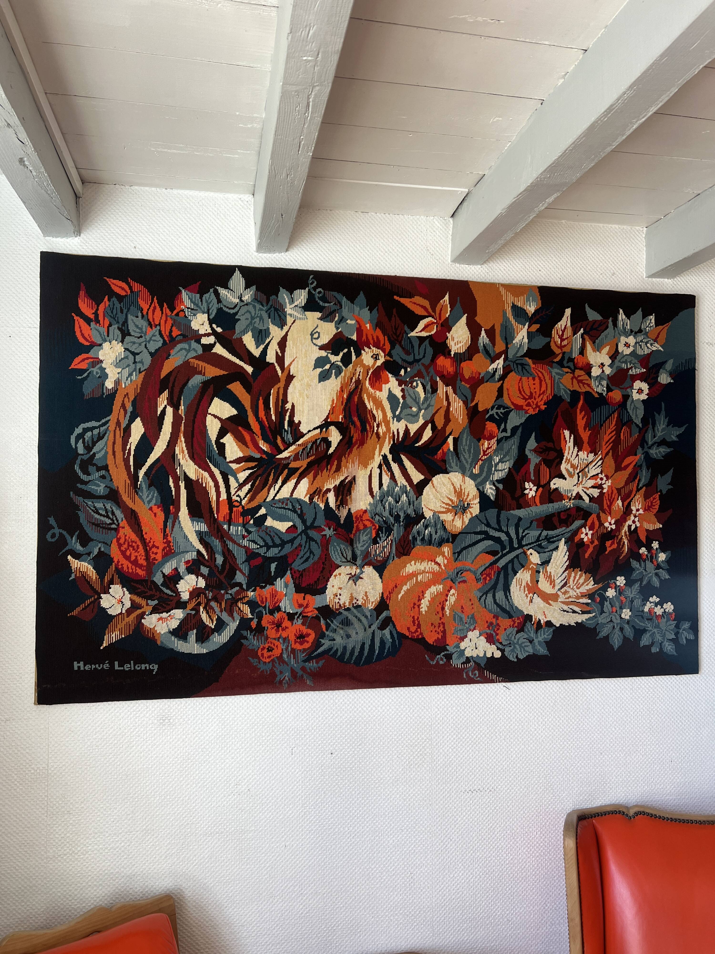 Tapestry on frame by Hervé Lelong