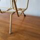 Vintage gold metal magazine rack 1950s-70s newspaper holder