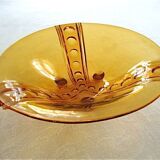 Large serving dish or amber-coloured compotier