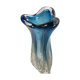 Vintage blue crystal vase