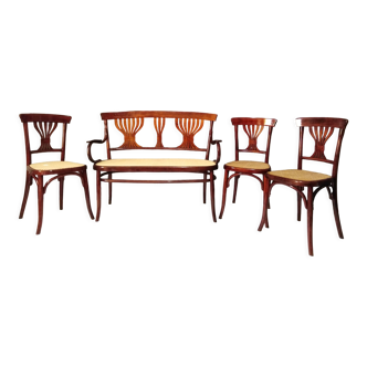 Salon chaises et banquette bistrot Fischel