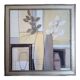 Still life with vase and flowers, oil on panel signed Dlawe Gisku, year 2001