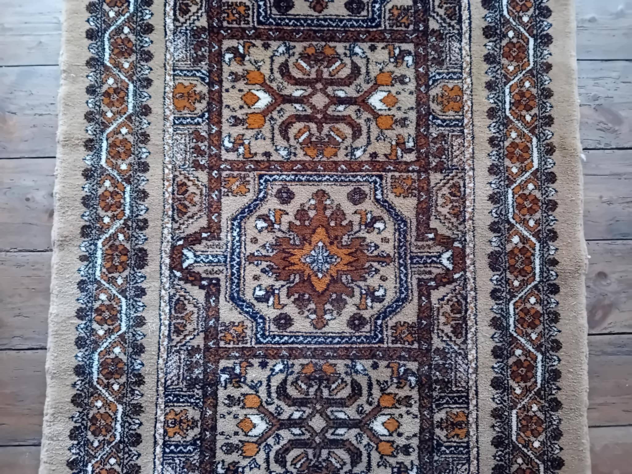 Antique handmade Berber Rabat rug
