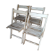 4 foldable chairs wood vintage epoch 1970