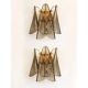 Modern Art Glass “Rondini” Wall Sconces in Smoked Fumè Murano Style