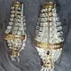2 old hot air balloon sconces crystal grapevines 2 lights