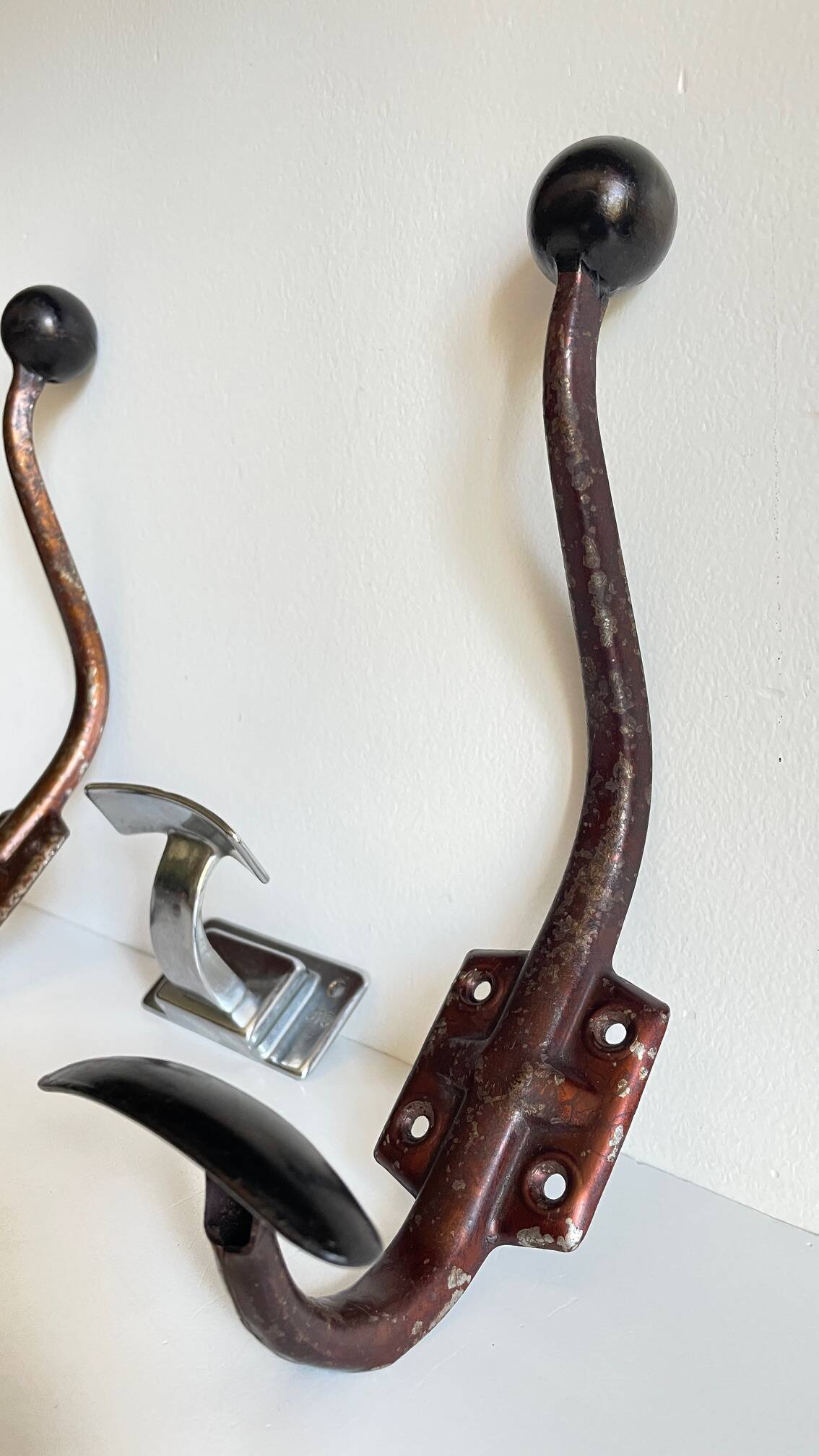 Pateres vintage metal patina