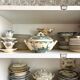 Large Salins ironware soup tureen, "Delft" service