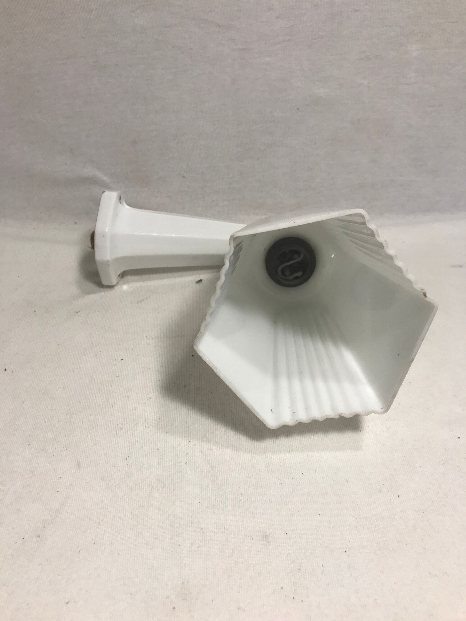 Old porcelain and glass wall lamp 50s