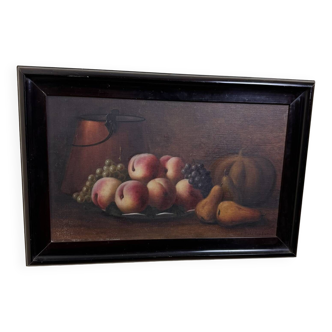 Jeanne LECHLEITNER: Still life with fruits signed lower right
