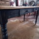 Old table feet turned