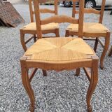6 Louis XV style oak chairs