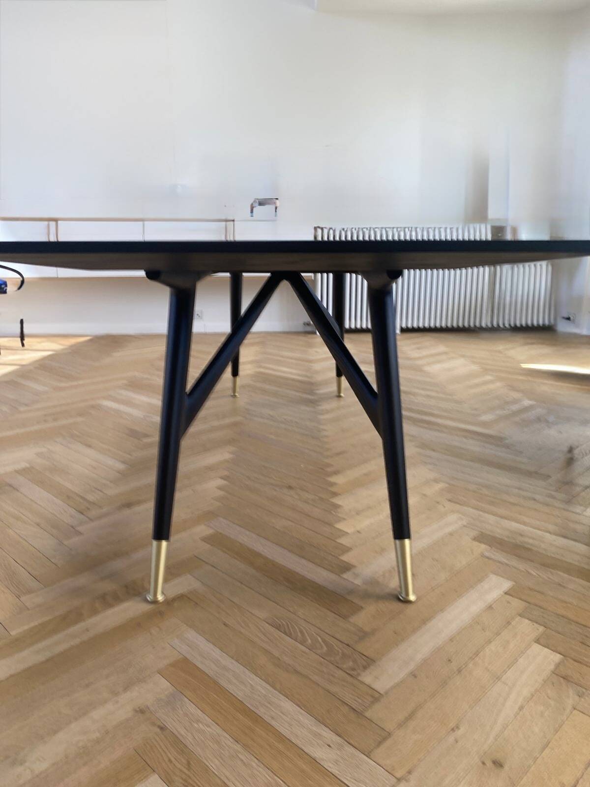 Gio Ponti Table D.859.1 Reissue 2023 Molteni in black ash wood