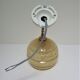 Applique porcelaine laiton et verre de Clichy jaune vanille