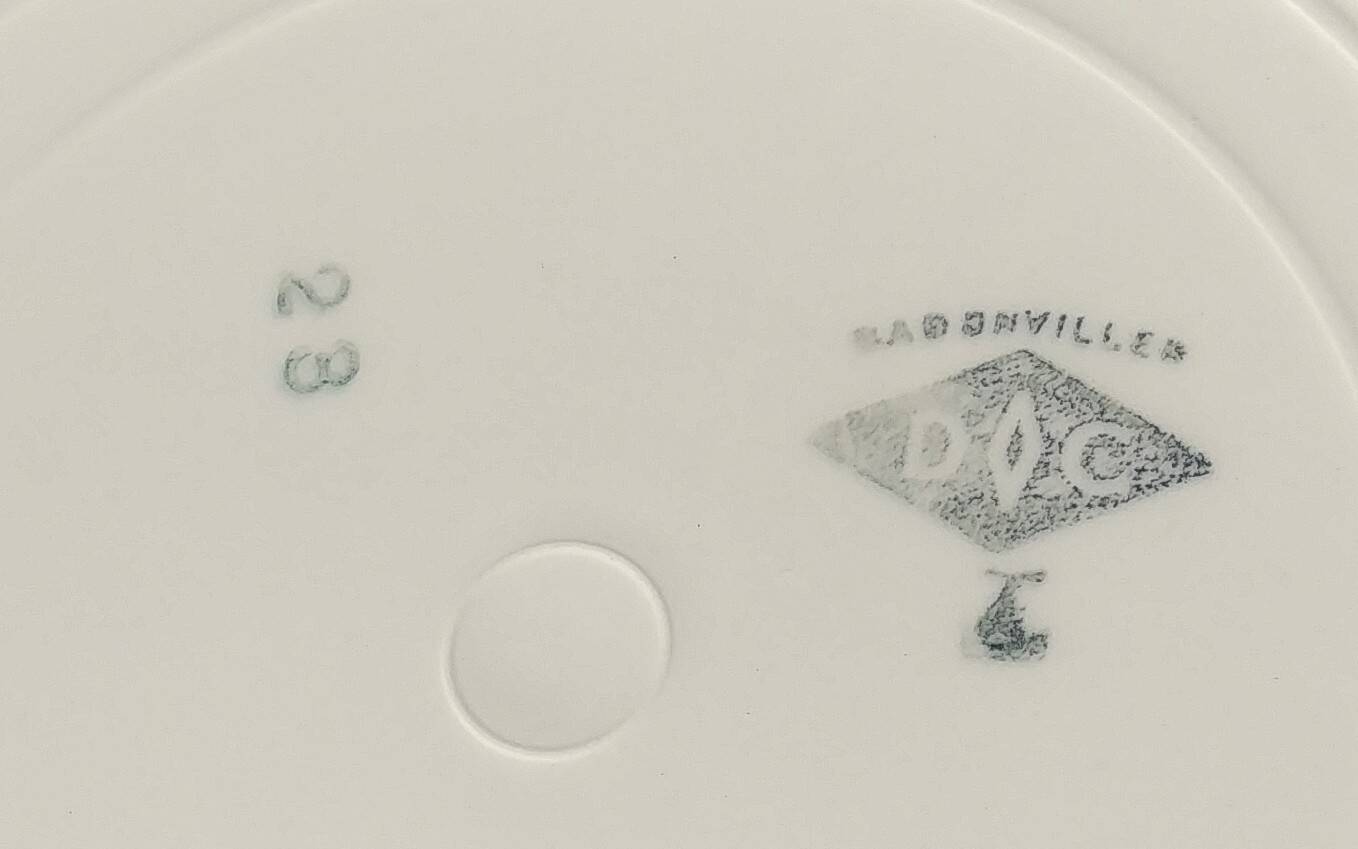Set of twelve flat plates - Vintage Badonviller model DOC 30s/40s