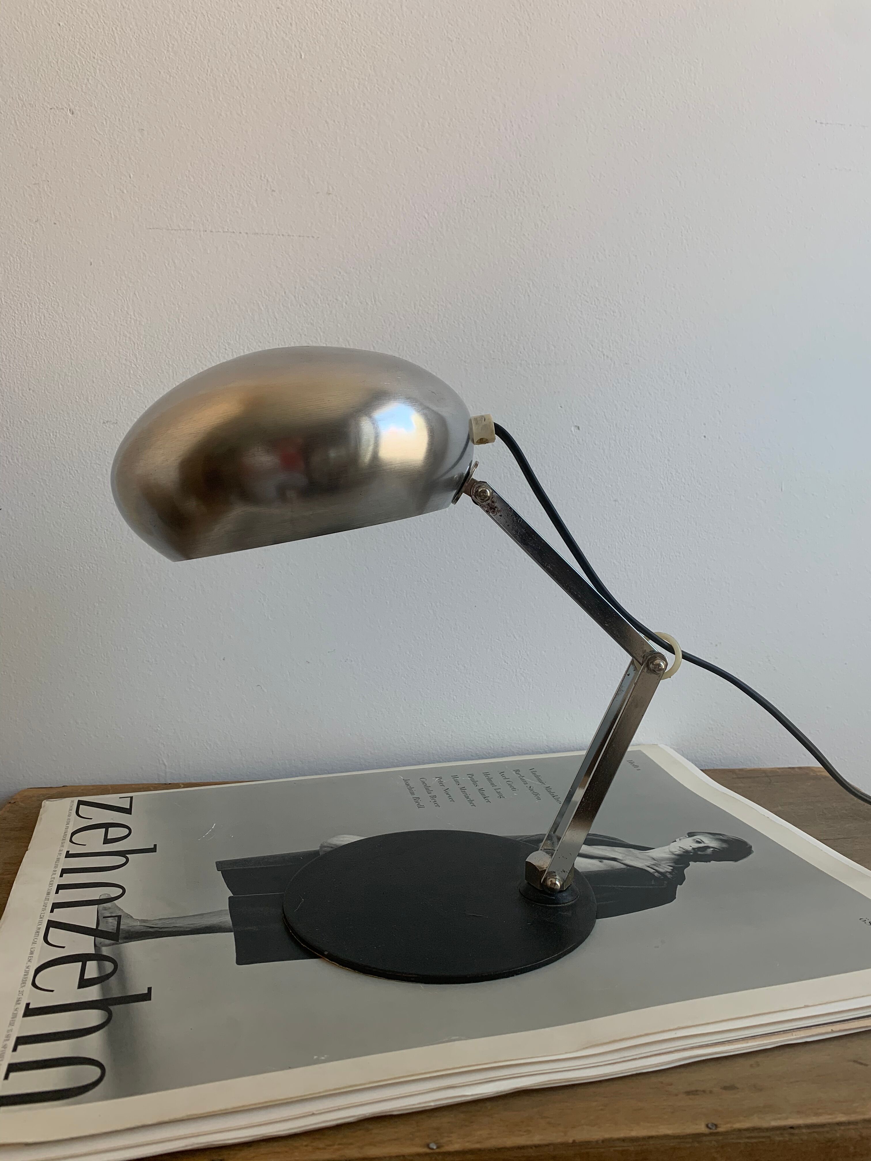 Chrome desk lamp, Germany 1970