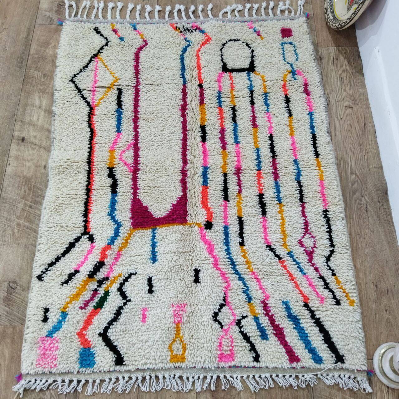 Handcrafted Moroccan Berber Rug 138 X 100 CM