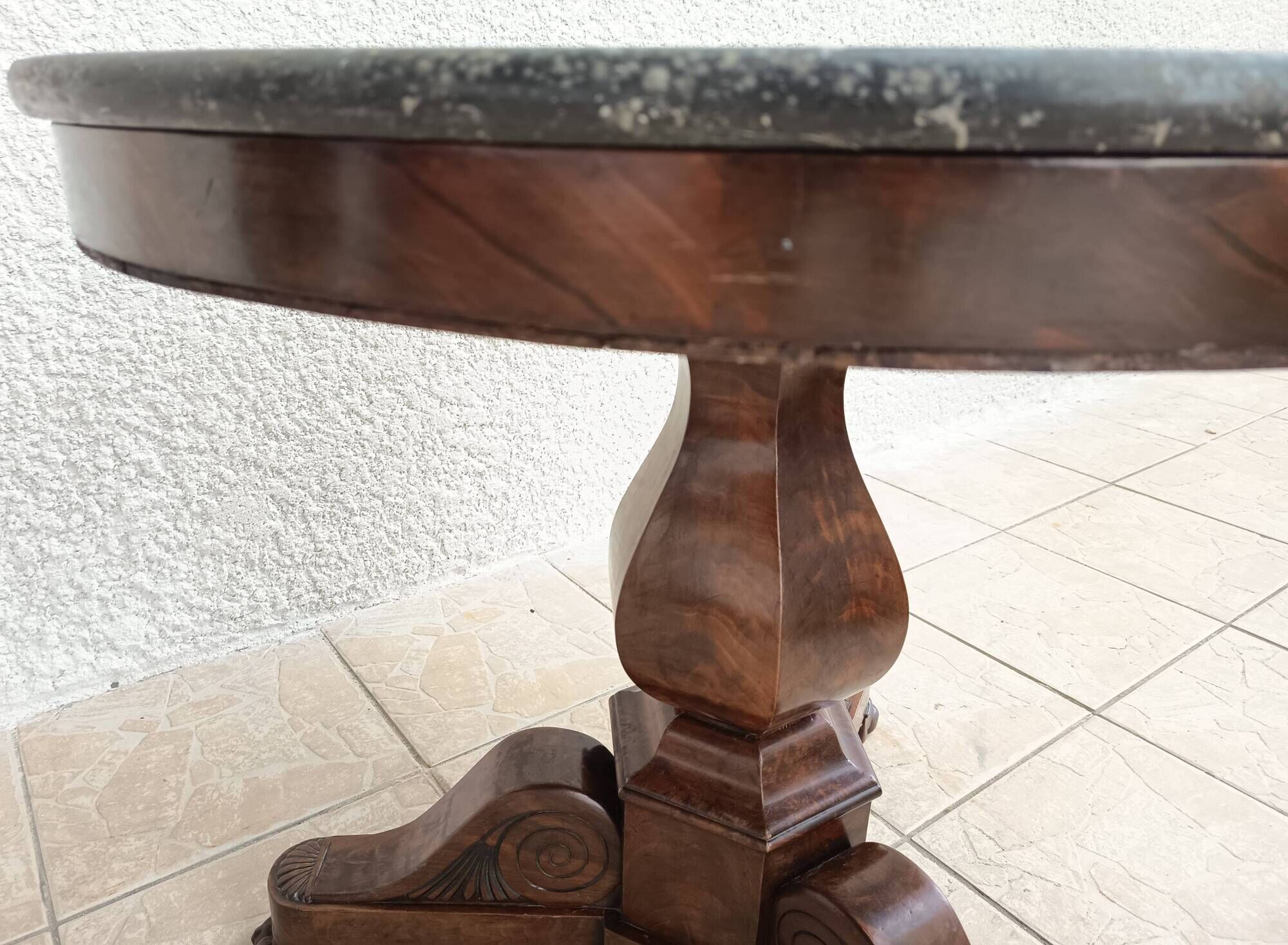 Empire side table in mahogany