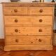 Vintage Solid Pine Commode Restored - Rustic Elegance